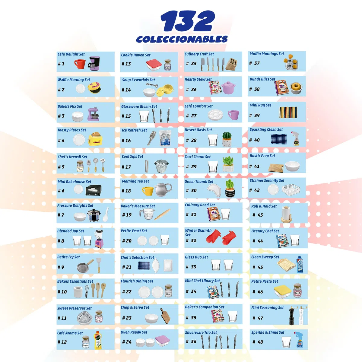 Bizak Mini World Accessori da Cucina, Capsule Sorpresa con Mini Collezionismo, Utensili e Decorazioni, 132 Articoli per Completare la Tua Cucina, Bambini e Ragazze +6 Anni (64509002)