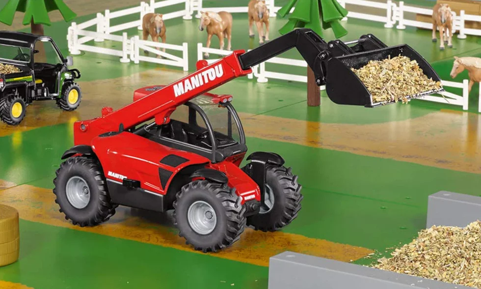 Siku 3067, Sollevatore telescopico Manitou, 1:32, Metallo/Plastica, Rosso, Braccio mobile