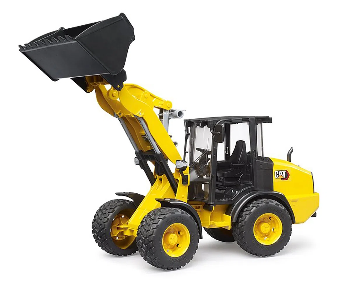 bruder 02485 - Minipala articolata Cat - veicolo 1:16, minipala, pala articolata, pala gommata, giocattolo da 3 anni