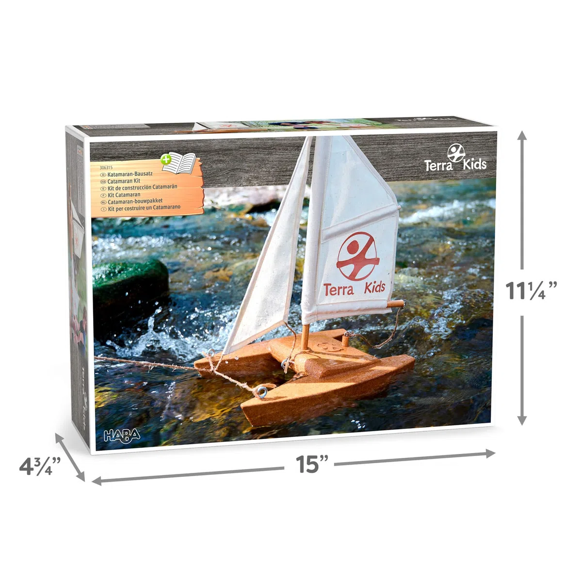 HABA Terra Kids-Kit Catamaran-Gioco all'aperto-Bateau Vela-8 Anni e più-306315, 306315