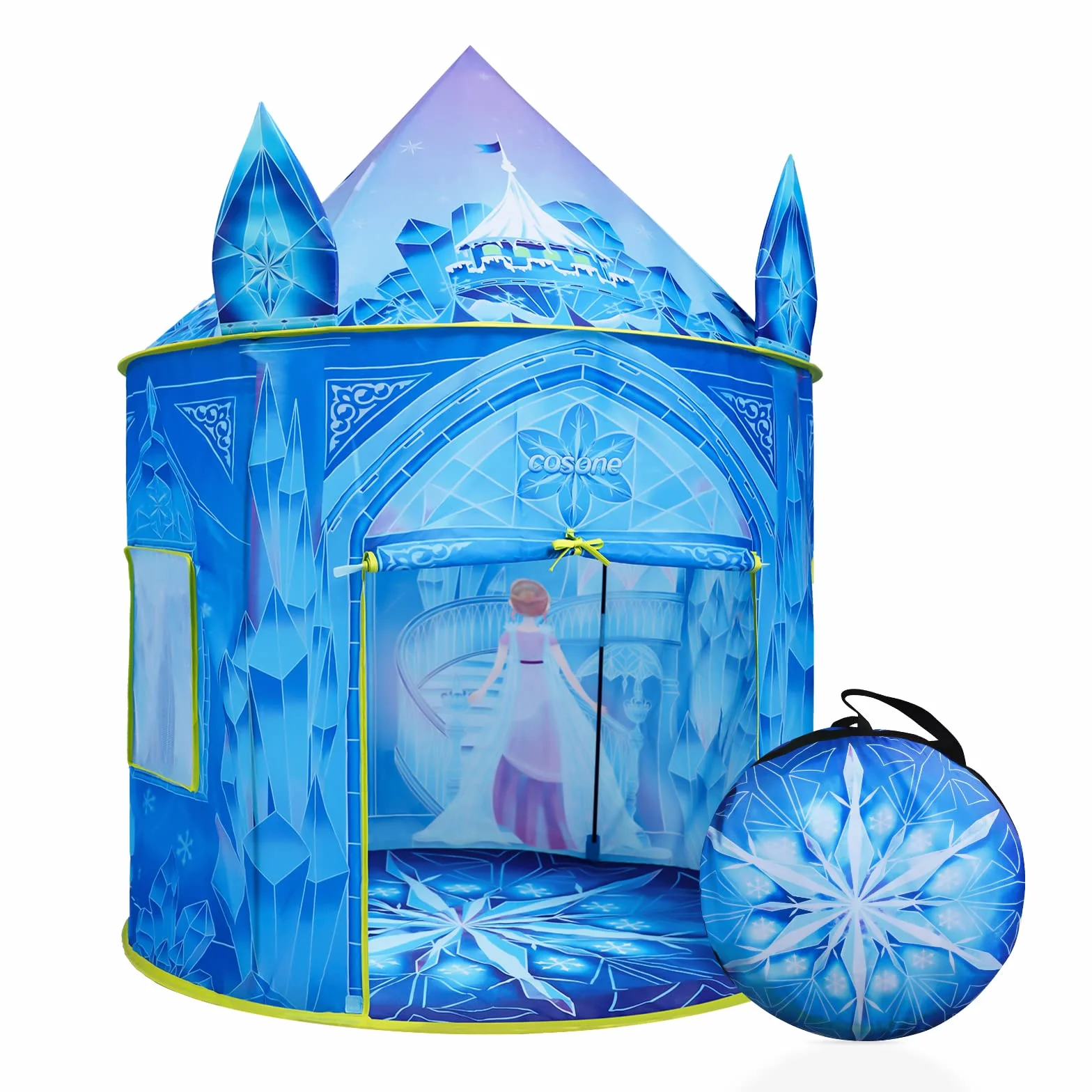 Cosone Tenda per Bambini, Tenda da Gioco Castello da Principessa per Ragazze con Borsa da Trasporto, Portatile Pieghevole Tenda dei Giochi per Interni ed Esterni Regalo Natale Compleanno