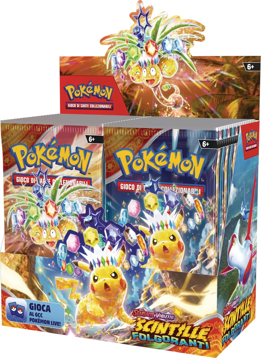Pokémon GCC: espositore di buste dell’espansione Scarlatto e Violetto - Scintille Folgoranti, 36 buste di espansione