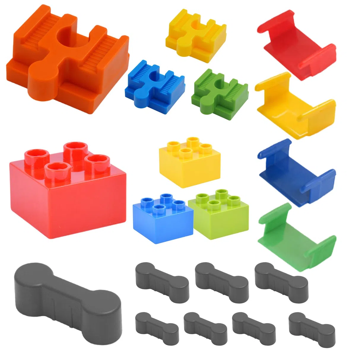 44 adattatori per binari in legno, riutilizzabili connettori per binari in plastica, connettori universali per binari in legno, compatibili con la maggior parte delle marche di ferrovia in legno