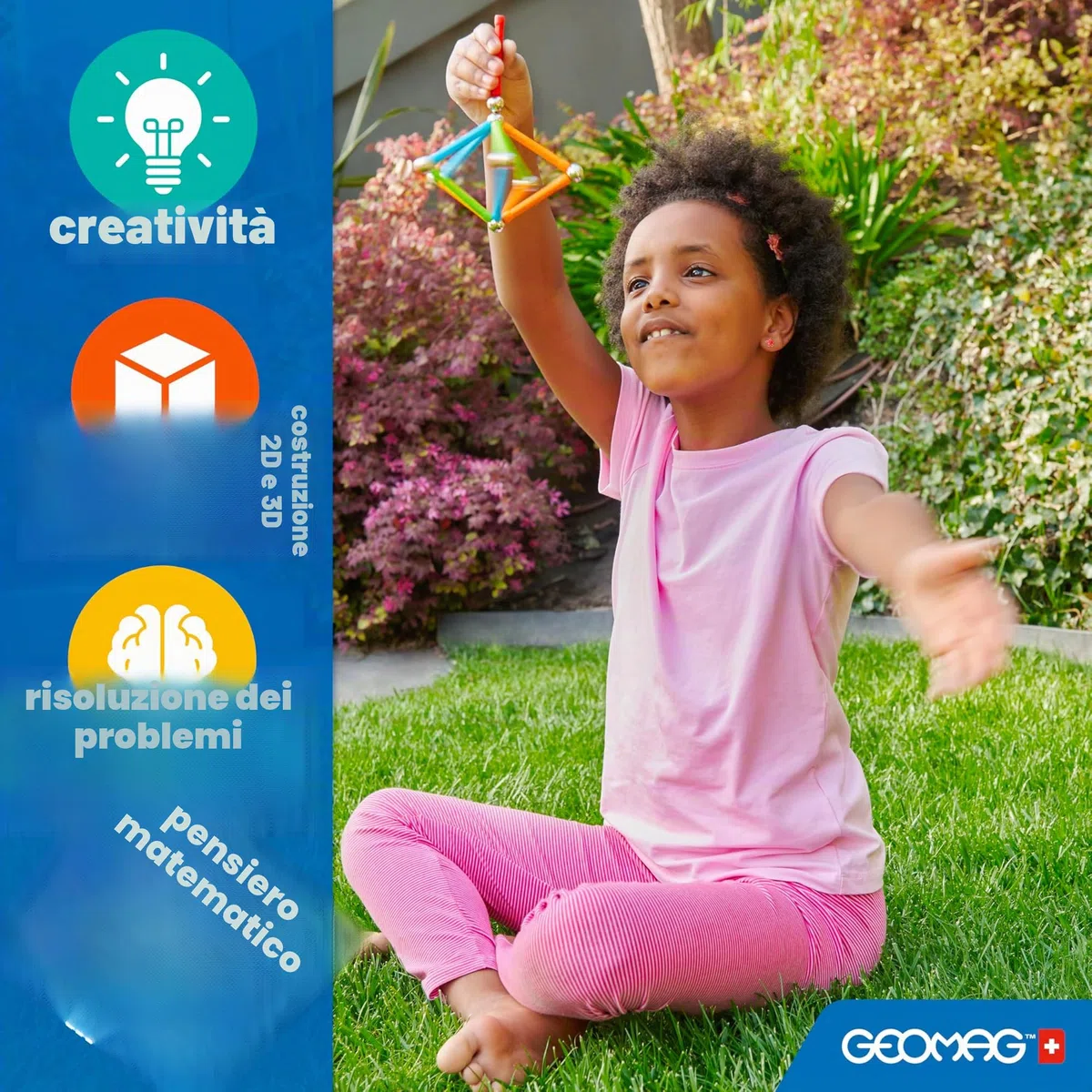 Geomag - Classic Panels 52 Pezzi - Costruzioni Magnetiche per Bambini - Linea Green - 100% Plastica Riciclata
