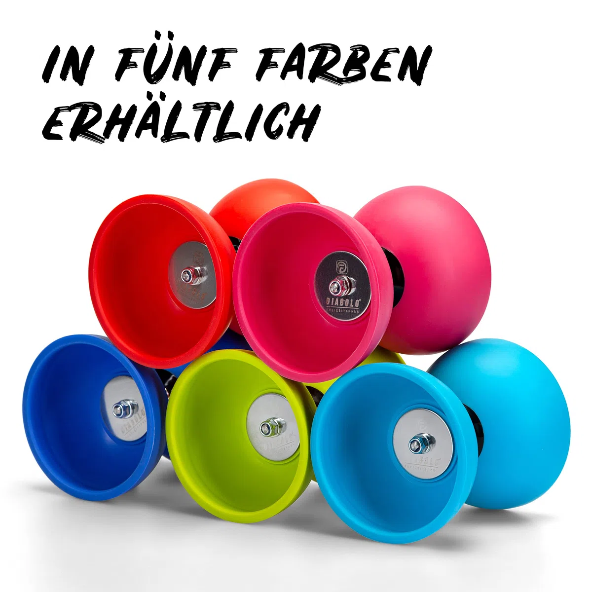 Diabolo Freizeitsport Set giocoliere Pro con cuscinetti a sfera, filo di ricambio (160 cm) e istruzioni stampate. Confezione da regalare.