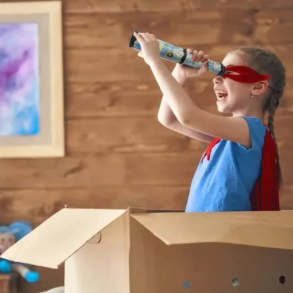 Caleidoscopi, Caleidoscopio Mondo Classico Giocattolo Educativo Bambini Caleidoscopi Pedagogici Girevole Estensibile per Bambini