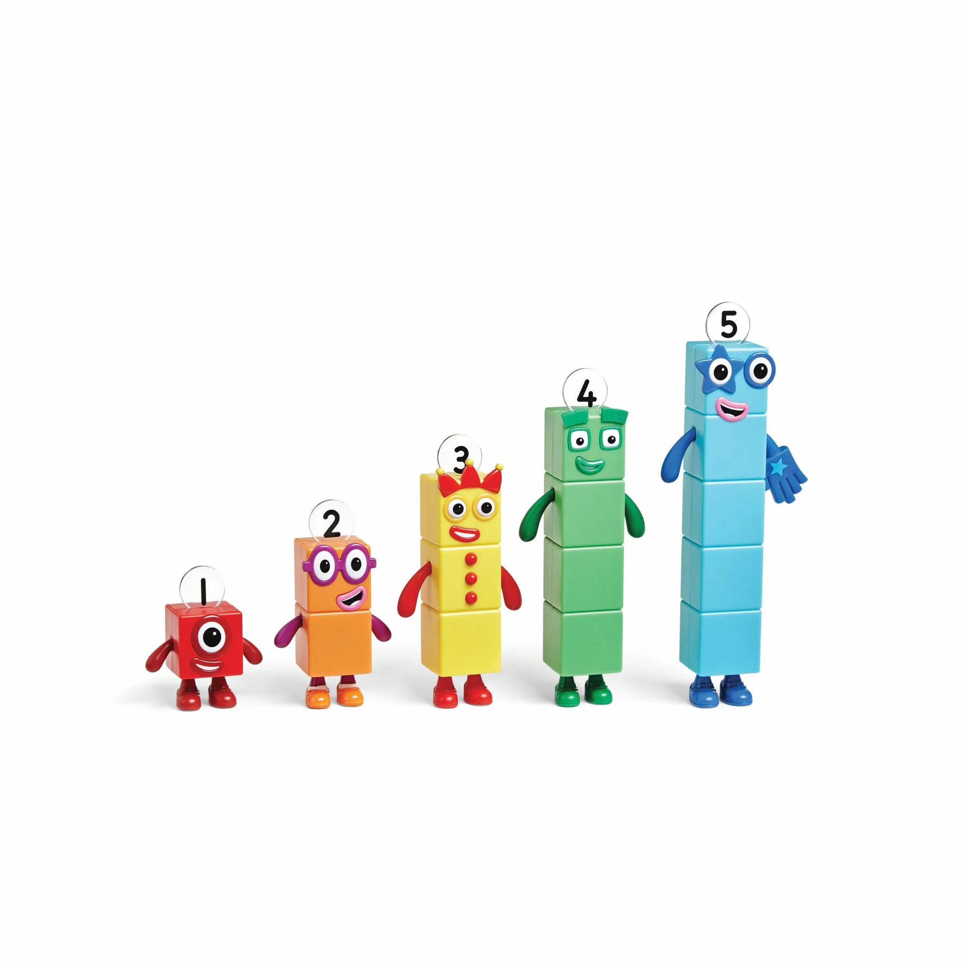 Learning Resources Amici Numberblocks da Uno a Cinque, Giocattoli da collezione ufficiali, Comprende i Numberblocks Uno, Due, Tre, Quattro e Cinque
