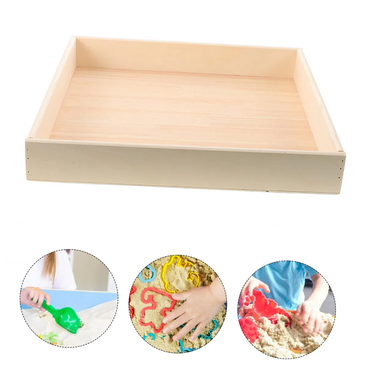 TOYANDONA Sandbox Portatile Legno Per Ragazzo Ragazza Sabbiere Per Attività Indoor e Outdoor Gioco Creativo e Sicuro Design Elegante e Compatto