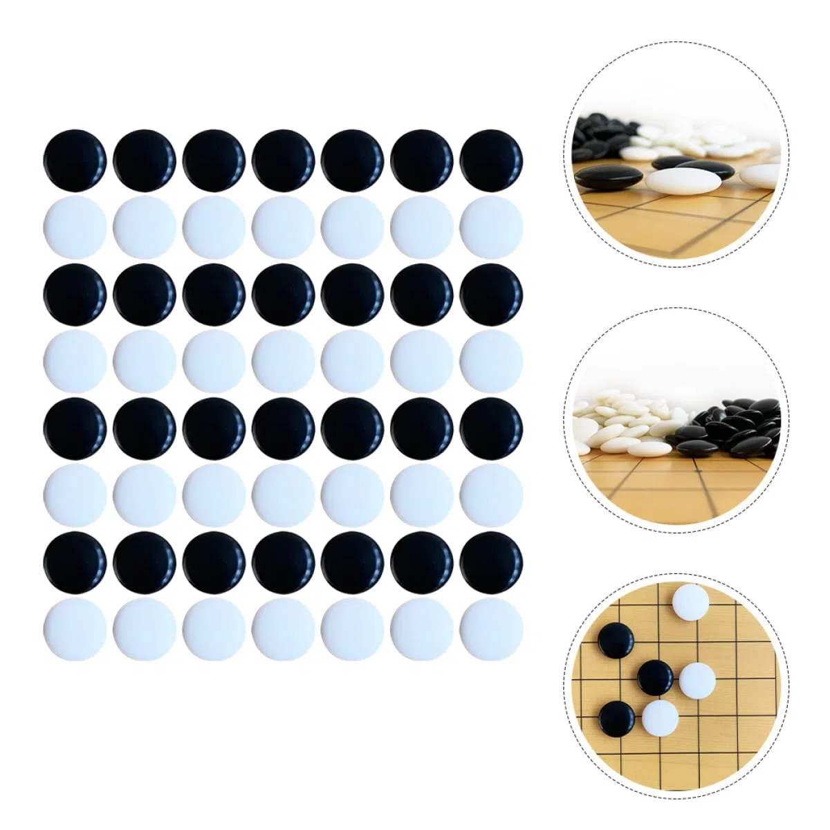 ERINGOGO 360 Pezzi Pedine da Gioco Go in Melamina, Pezzi Scacchi Piccoli, Superficie Liscia e Comodi da Trasportare, per Casa e Giochi da Viaggio