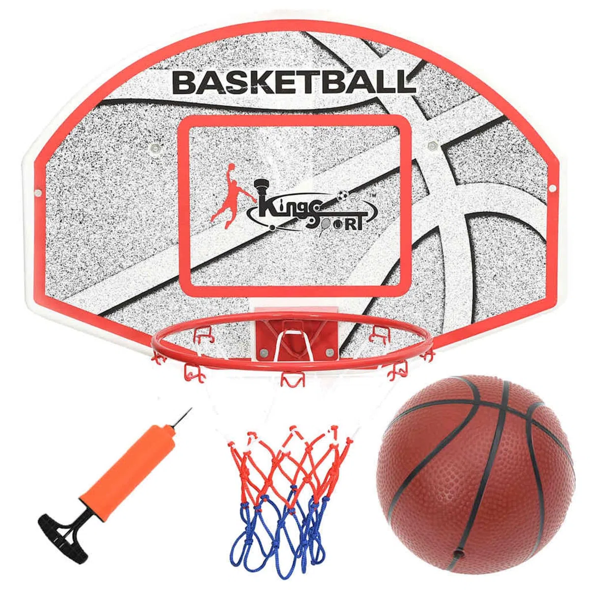 Set Canestro da Basket da Parete 66x44,5 cm,Articoli Sportivi,Sport,Basket,Parti e Accessori canestro Basket,Tabelloni da basket-80352