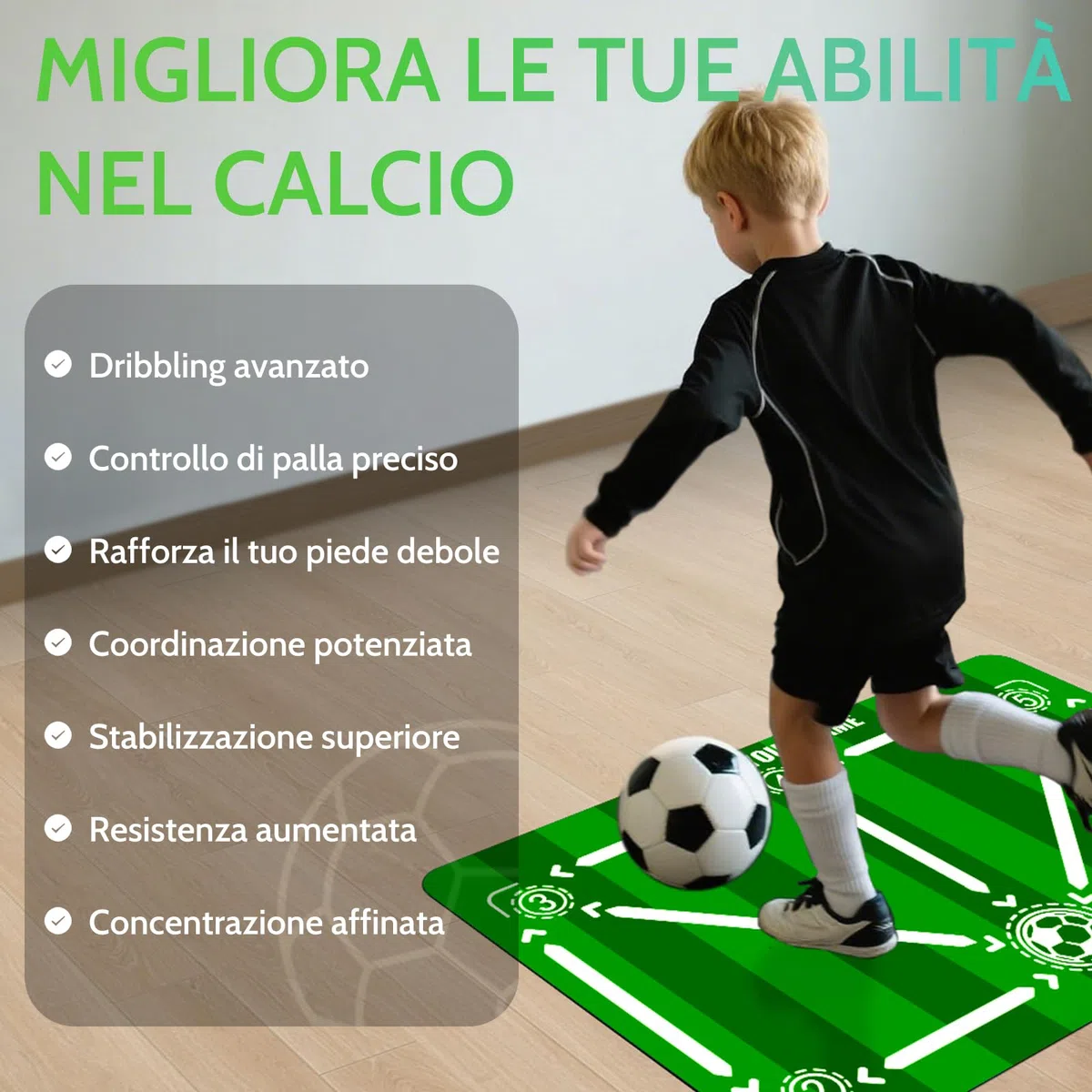 Tappeto Calcio Allenamento Con Soccer Bungee Trainer Tappetino Per Agilità Accessorio Per L'Allenamento Del Calcio Tappeto Da Allenamento Per Il Calcio 60 X 90 Cm Regalo Per Il Calcio Per Bambini
