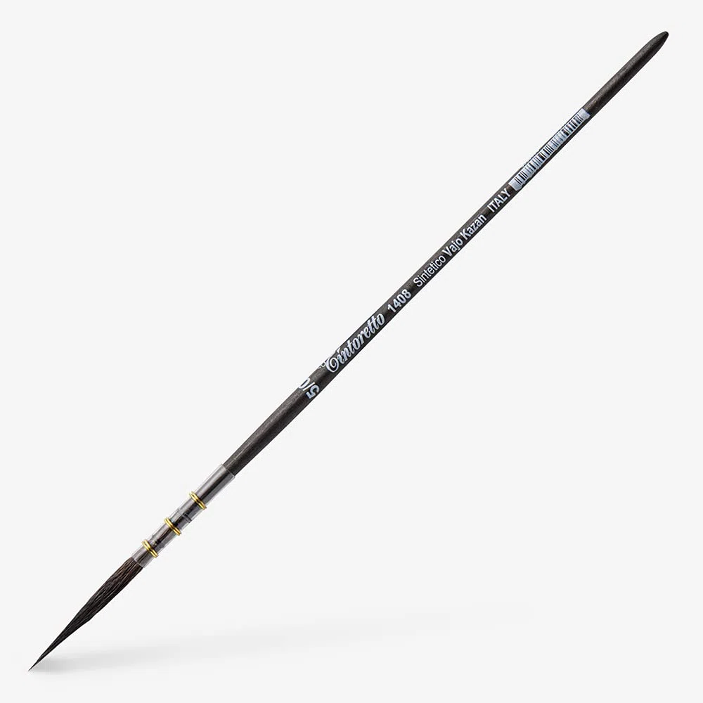Tintoretto Pennello Sintetico Acquerello Serie 1408 Liner 5/0, Creato con Acquerellista Italiano Felice Feltracco