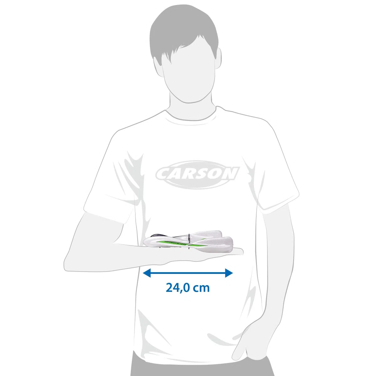Carson 500505035 Easy Skydreamer 2.4G 100% RTF verde - aeromodello telecomandato, aereo RC, robusto modello RTF (Ready to Fly) per principianti, batterie e telecomando inclusi
