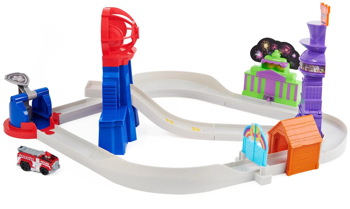 Paw Patrol, Pista per Macchinine Total City Rescue con Veicolo di Marshall Film, Scala 1:55, Giocattoli per Bambini dai 3 Anni in su