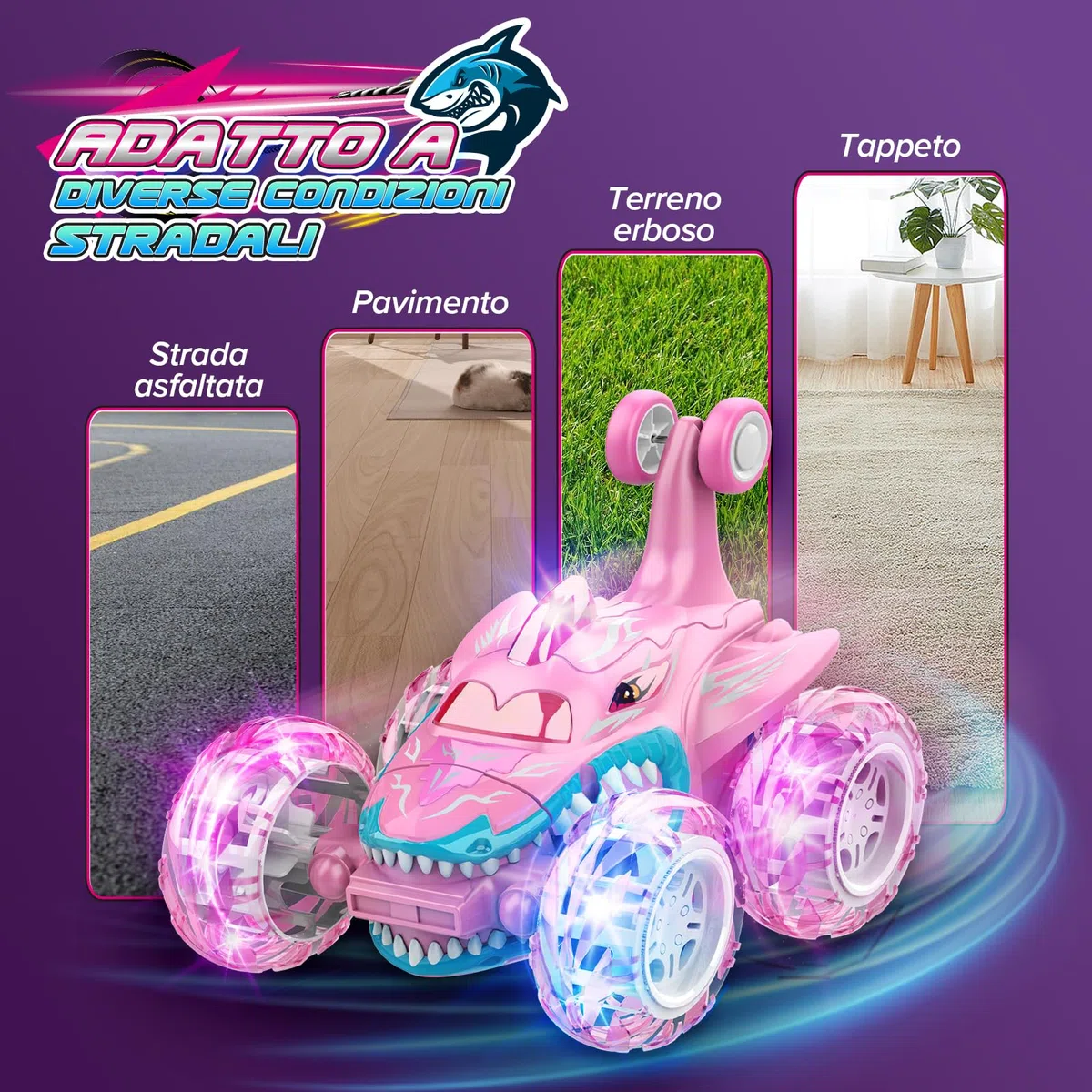 Dislocati Macchina Telecomandata, Monster Truck Radiocomandata per Bambini 3-10 anni - Regalo Perfetto per Bambina e Maschio