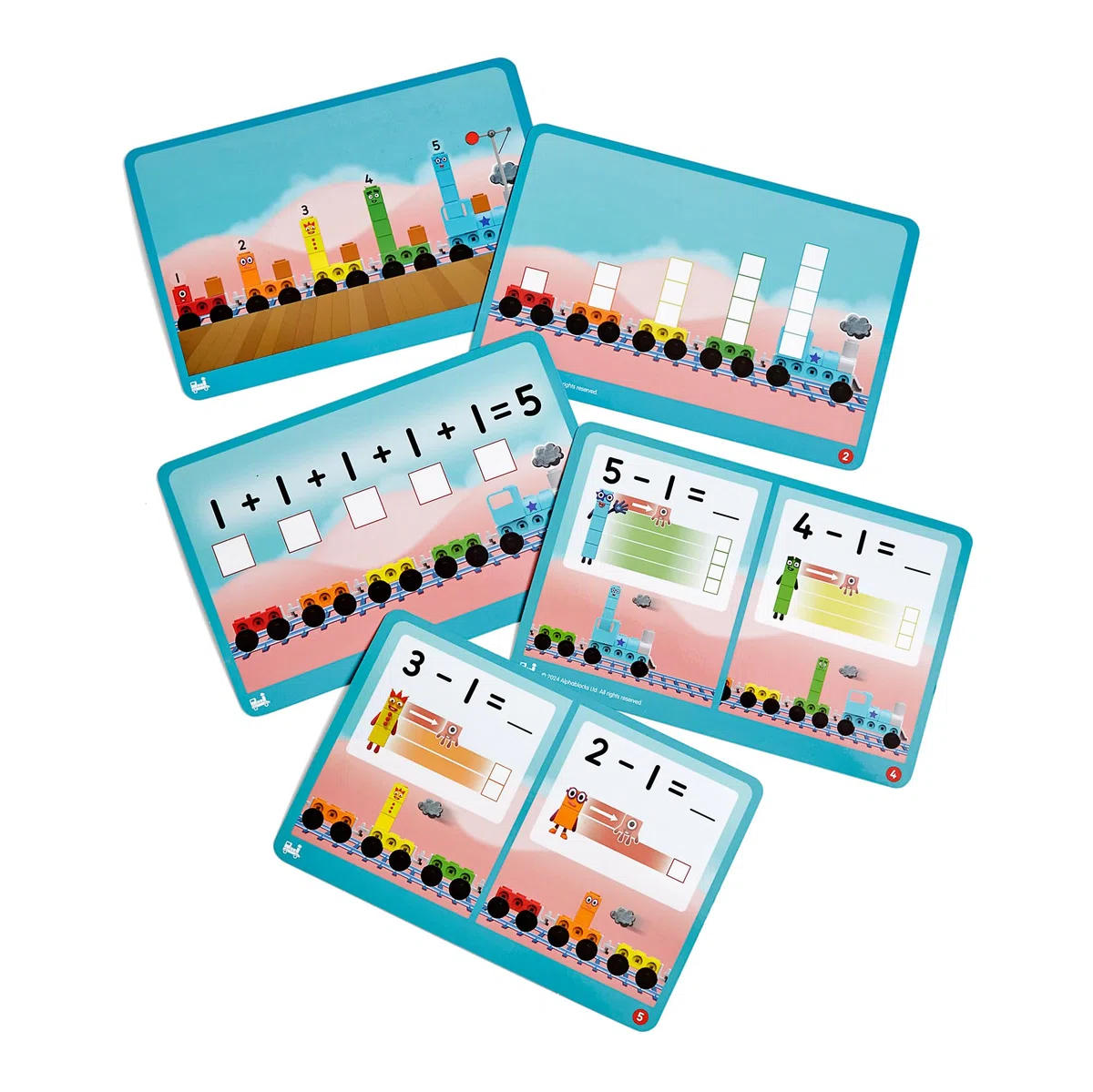 Learning Resources Numberblocks Treno Espresso, Cubi MathLink, età 3 4 5 6, Treni Giocattolo, Giochi matematici, Giochi numerici, Cubi per Contare, EYFS, 10 attività Matematiche