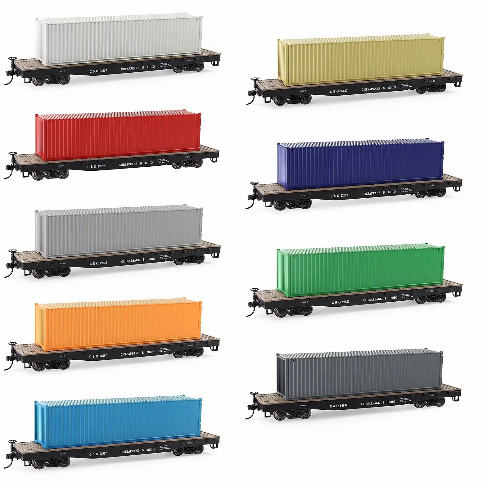Evemodel 36Pz Dipinte Animali Fattoria Dipinte Verniciata Treno Modello Decorare 1:87 Scala Ho Verniciata