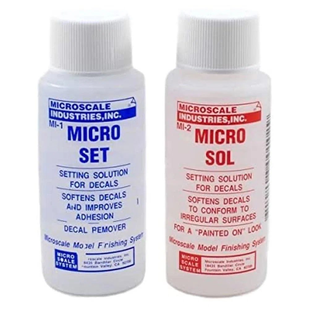 Microscale Industries Micro Sol & Micro Set Decalcomanie Soluzione Doppia Confezione