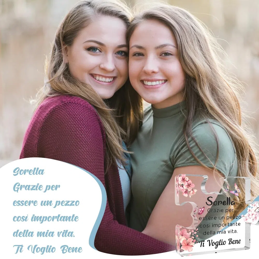 Regalo Sorella Regali Sorella Regalo Sorella Compleanno Idee Regalo Sorella Regali Per Sorella Targa Acrilica Puzzle Regalo Per Sorella Regalo Per Sorella Compleanno Regali Sorella Compleanno