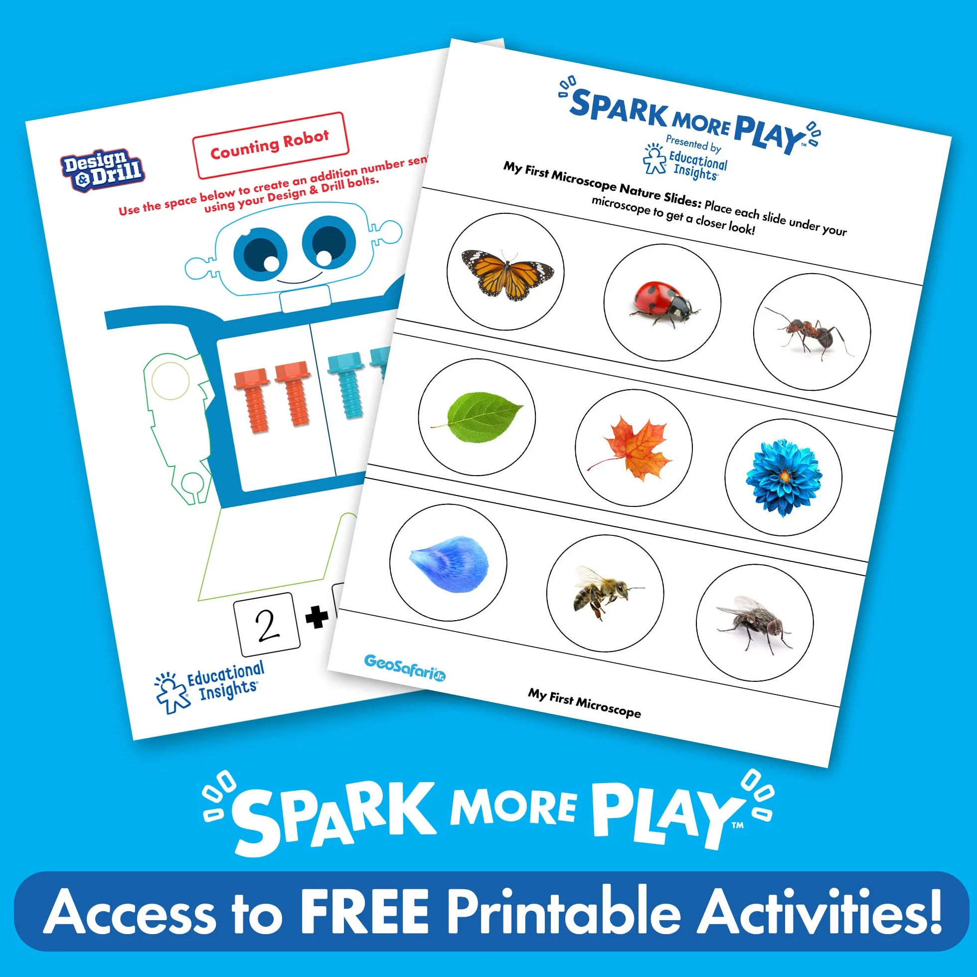 Learning Resources GeoSafari Occhiali ingrandimento bambini 2x/8x con luce | Sviluppa osservazione, curiosità scientifica e pensiero critico. Supporta apprendimento STEM ed esplorazione della natura.