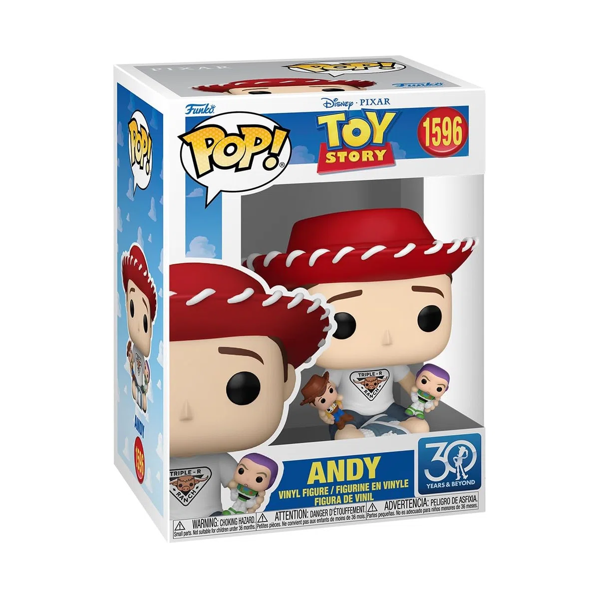 Funko Pop! Disney: Toy Story 30th - Andy Davis - il Mondo Dei Giocattoli - Figura in Vinile da Collezione - Idea Regalo - Merchandising Ufficiale - Giocattoli per Bambini e Adulti - Movies Fans