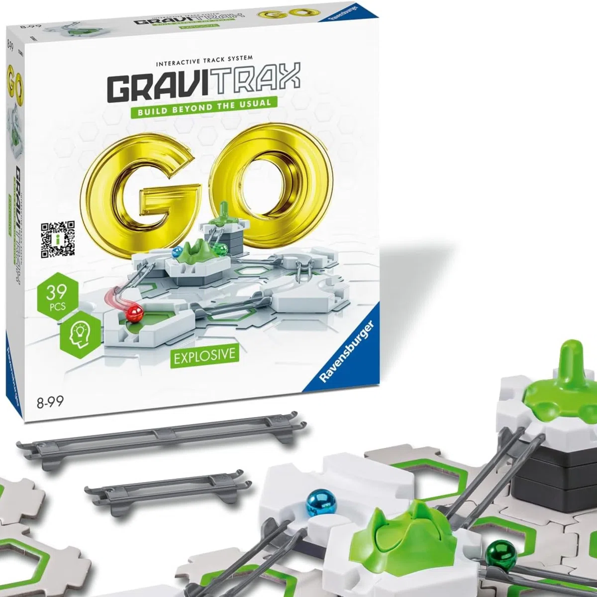 Ravensburger - GraviTrax: Go Explosive, Pista biglie 39 pezzi, Rompicapo bambini e adulti, Giochi bambini 8 anni e più, Gioco Interattivo ed Educativo STEM, Compatibile con tutti i produtti GraviTrax