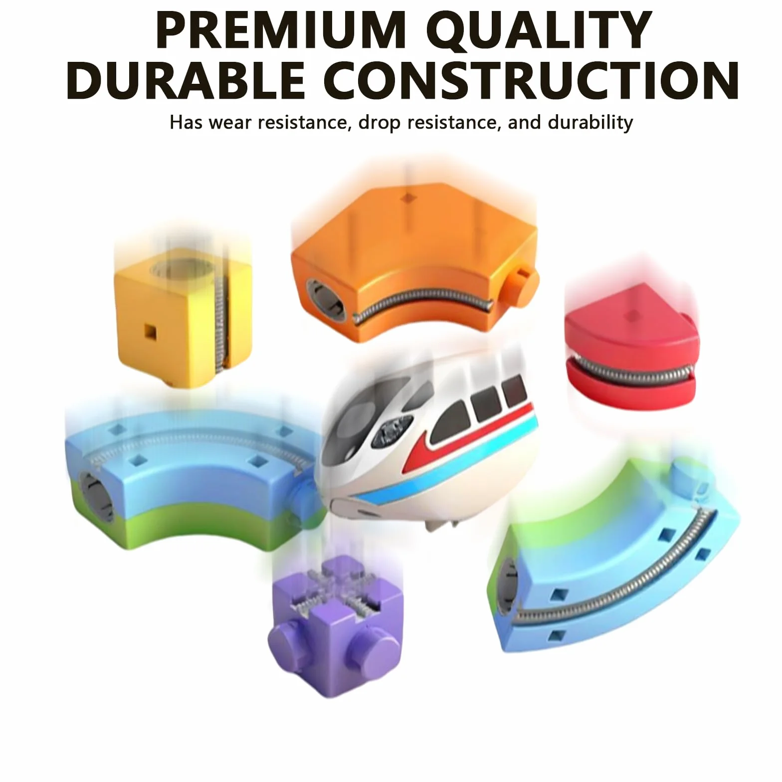 Clickrail Elettrico Cube Track, set di giocattoli con treno magnetico, ferrovia elettrica flessibile con guide anti-gravità, mattoncini magnetici fai da te, giocattolo binari del treno Cubix 3D (81