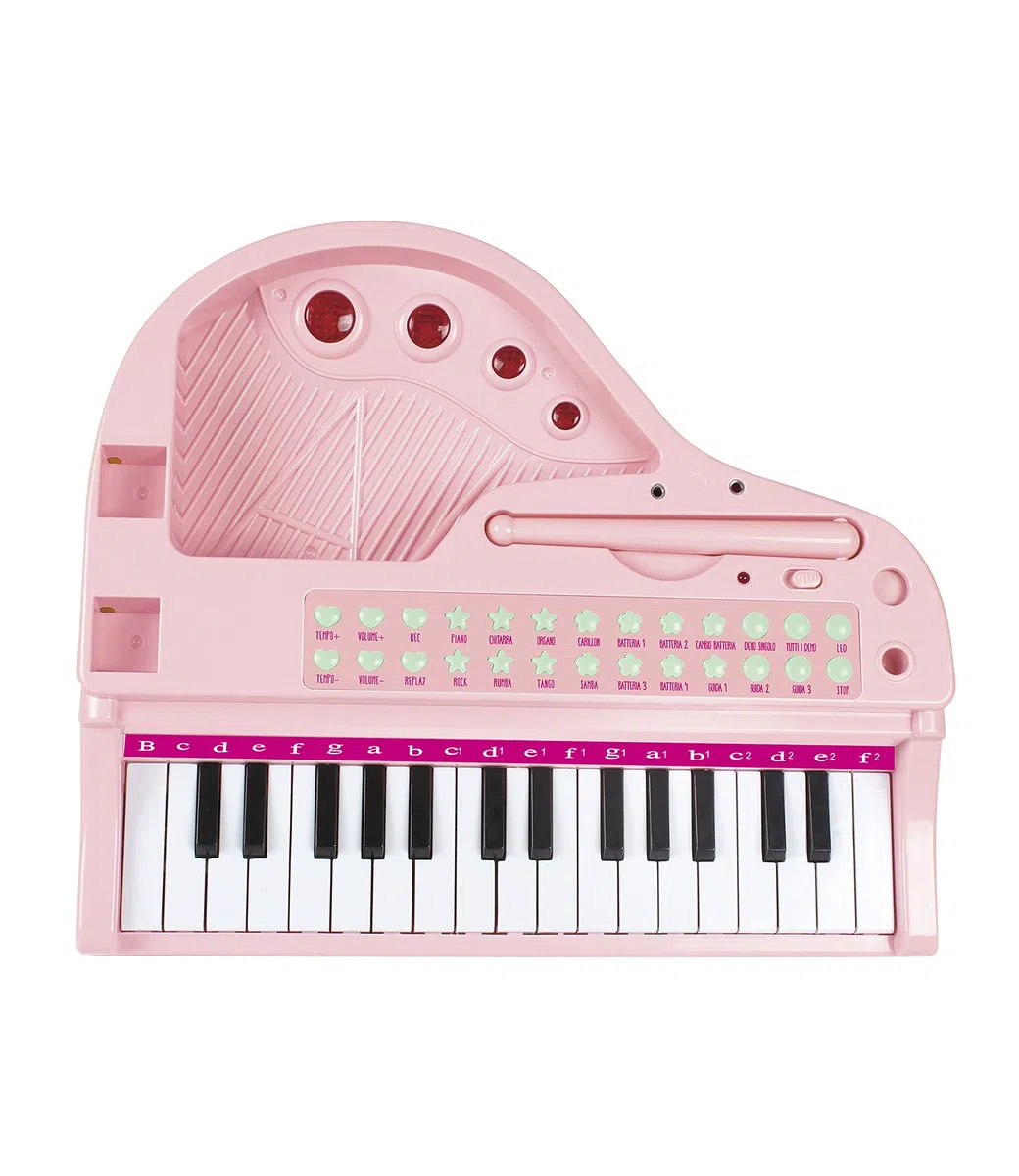 ODS 45005 Barbie, pianoforte a coda con sgabello e tanti accessori, Rosa
