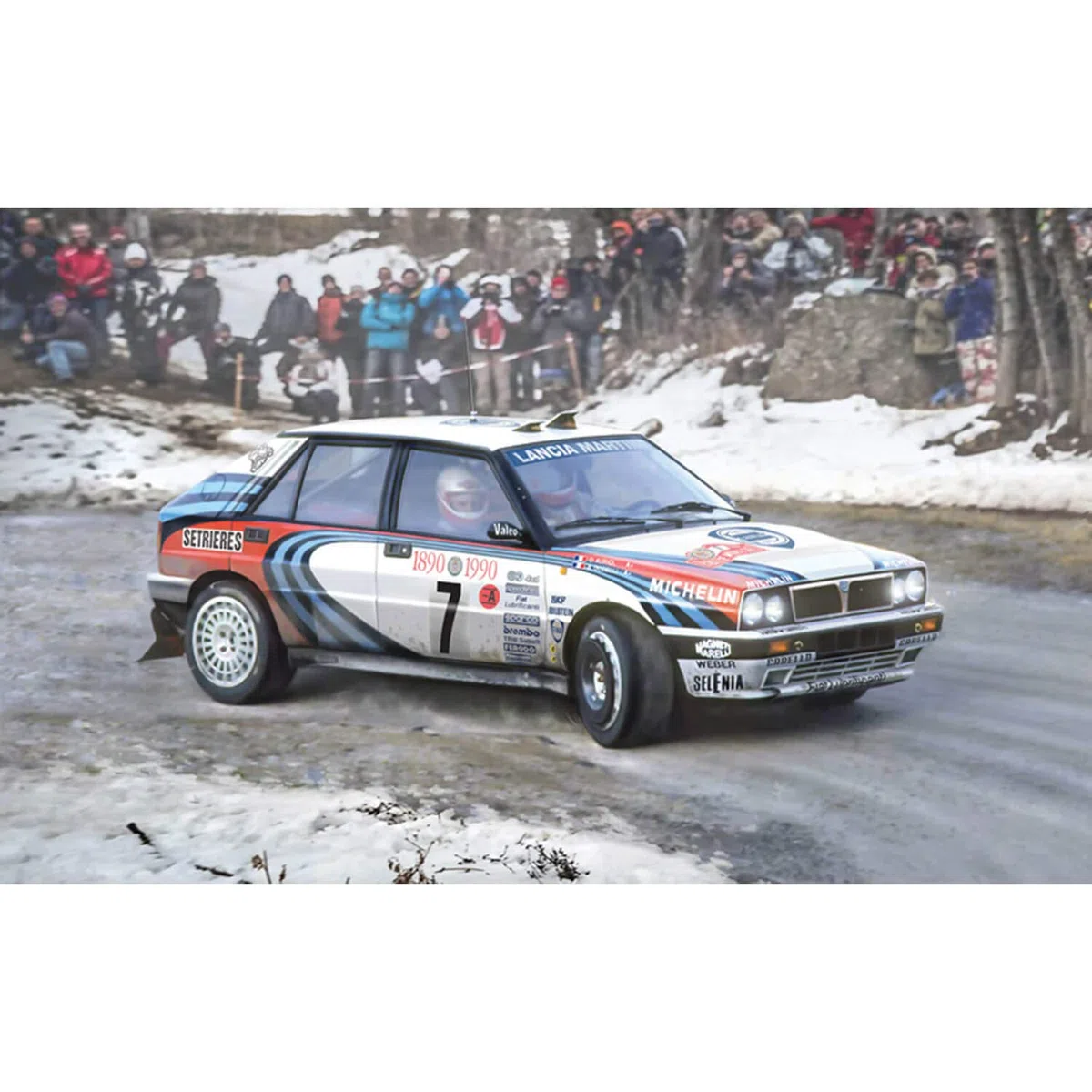 Italeri 3658 Lancia Delta HF Integrale 1990 Rally Monte Carlo auto plastica Scala 1:24