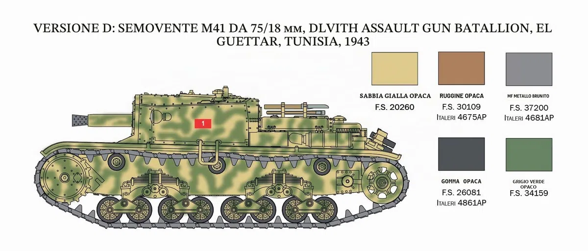 Italeri 25768 1:56 Carri Armati Italiani & Semoventi - Kit di Costruzione, Modellismo da Pavimento, Fai da Te, Hobby, Incollaggio, Plastica, Dettagli Fedele, Militare