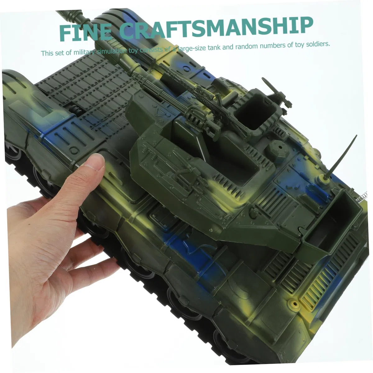 1set Giocattoli Tank Con Soldatini Casuali Inerziale Per Per Giochi Simulazione e Militari