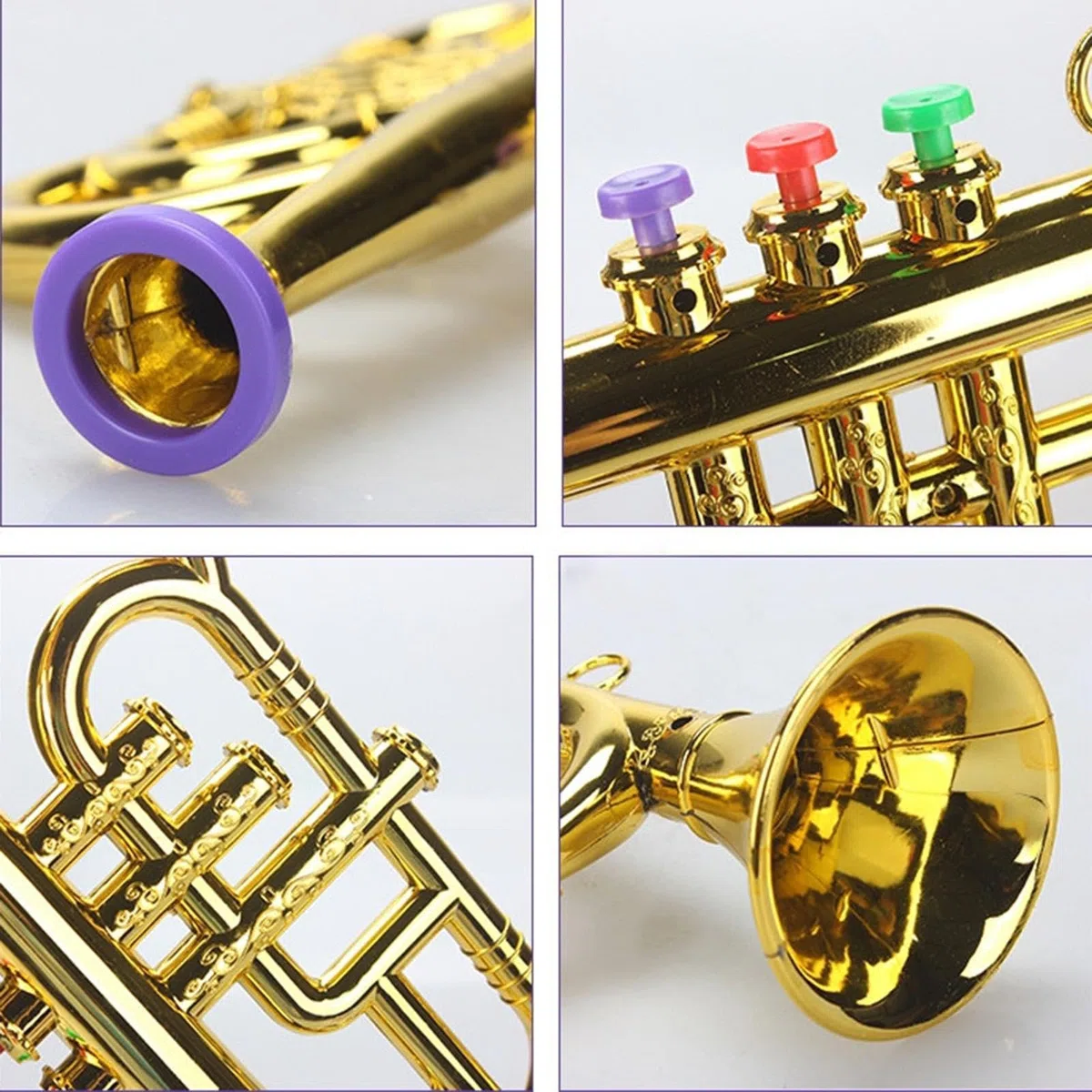 Tromba Giocattolo Per Bambini – ABS 12x9x34cm | Tromba D'argento, Giocattolo Simulato Strumento Trombetta Divertente Per Bambini, Strumenti A Fiato Strumenti A Ṕer Ragazzi Ragazze B́ambini Picc