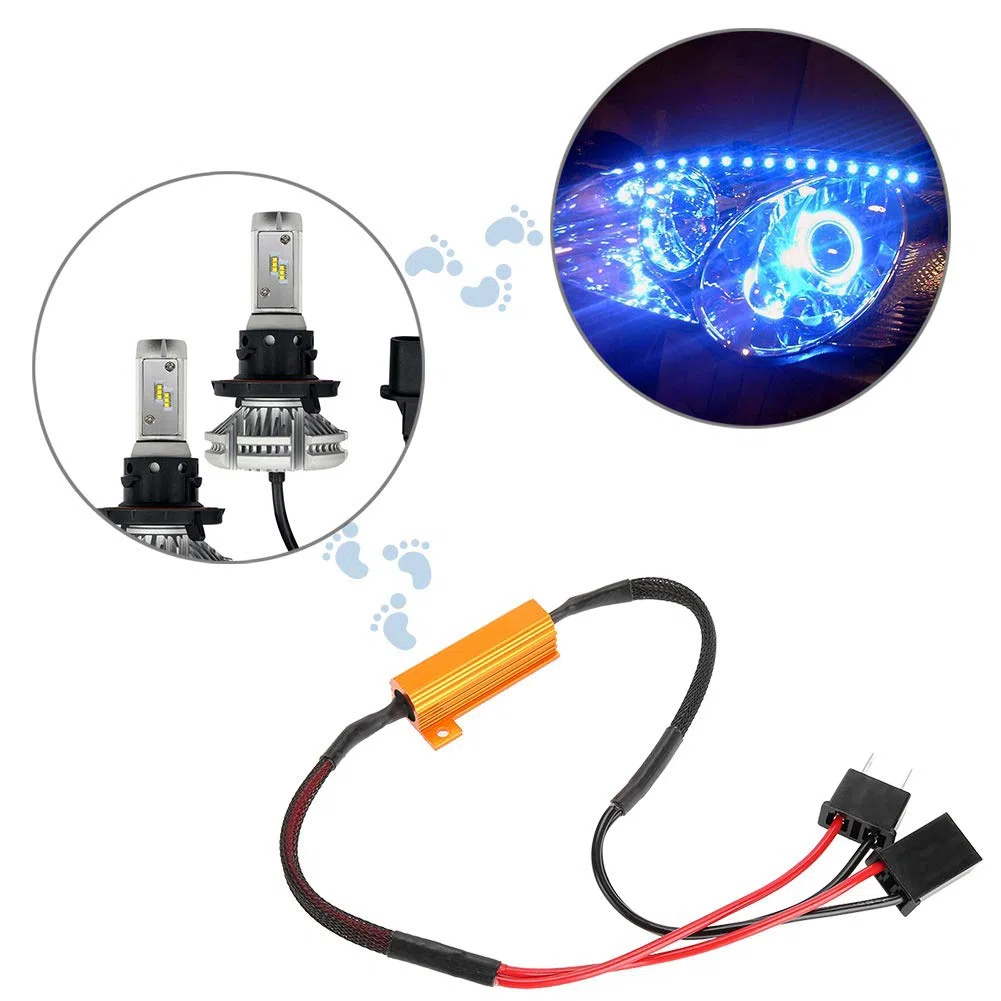 Kit Decodificatore Canbus H7, Decodificatori LED H7 da 2 Pezzi, Decodificatore LED Potente Canbus Aggiornato - Anti Hyper Flash, Nessun Errore, Resistenza di Carico Plug And Play