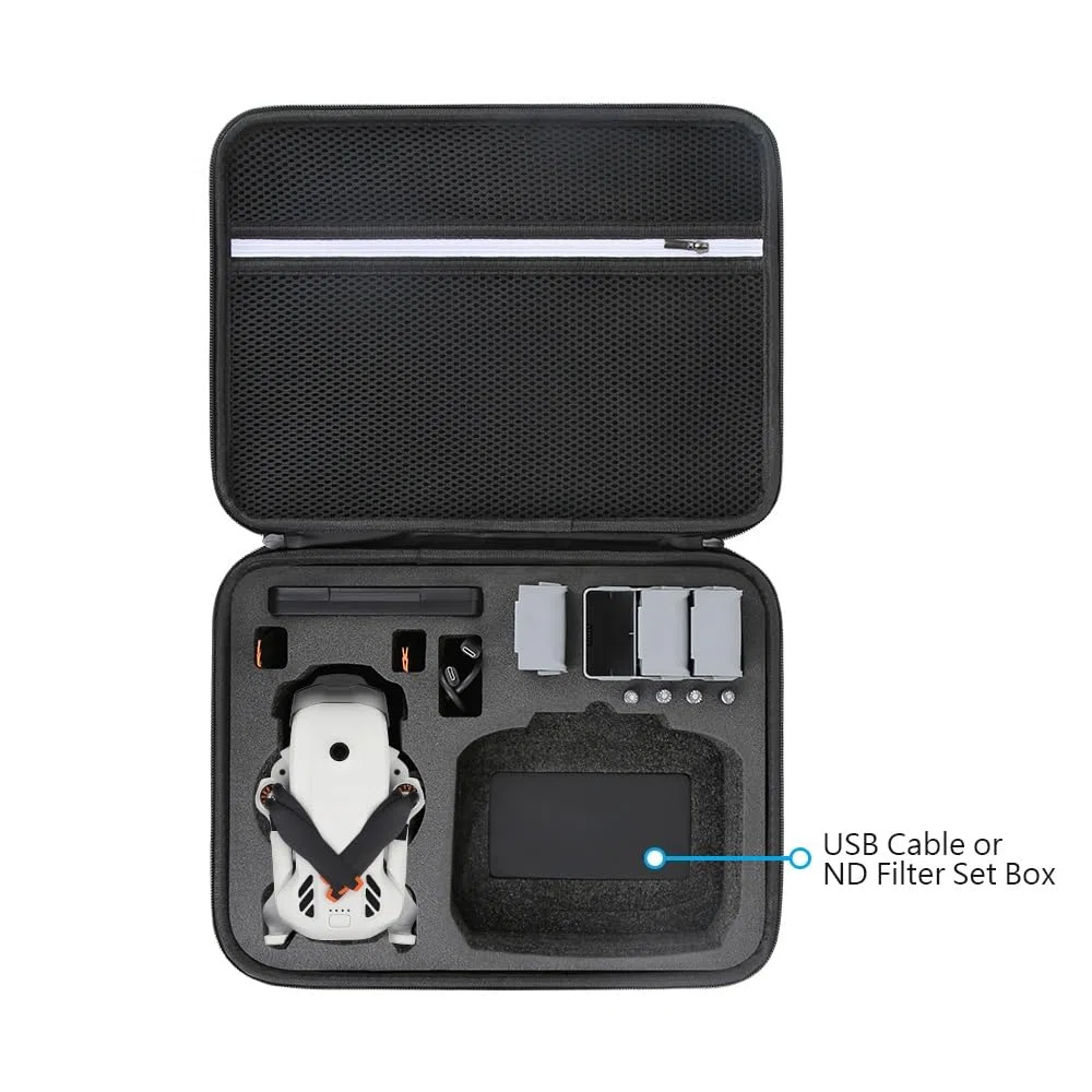 Lito X1 Custodia da trasporto, custodia rigida portatile per DJI Lito X1 Fly More Combo, telecomando RC2 o RCN3, batteria e accessori per cavi, Nero , Custodia