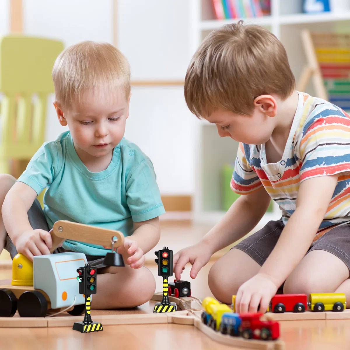 TOYANDONA 2 Pezzi Semaforo Bambini Semaforo Light Giocattoli Simulazione Modello Giocattoli Educativi per Bambini