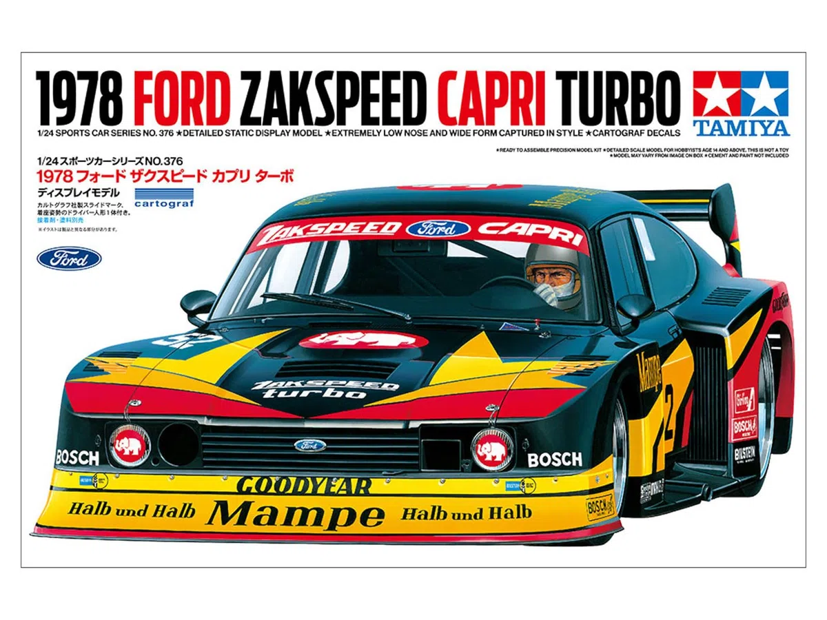 Tamiya Ford Zakspeed Capri Turbo MAMPE 24376 - Modellino in plastica per hobby, bricolage, modellismo, modellismo