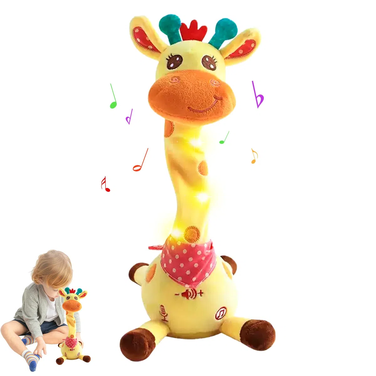 MeHoo Cactus Che Balla e Ripete con Funzione di Controllo Del Volume, Bambola di Peluche Leggera Ripetere ciò Che Si dice Baby Incoraggiare la Parola Giocattoli Regali e Decorazione Della Casa