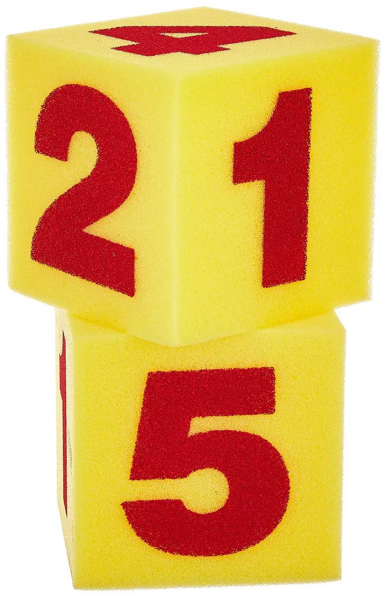 Learning Resources Dadi Morbidi Giganti con Numeri, dai 3 Anni, Set da 2, Gioco Educativo Matematica, Schiuma Morbida e Silenziosa