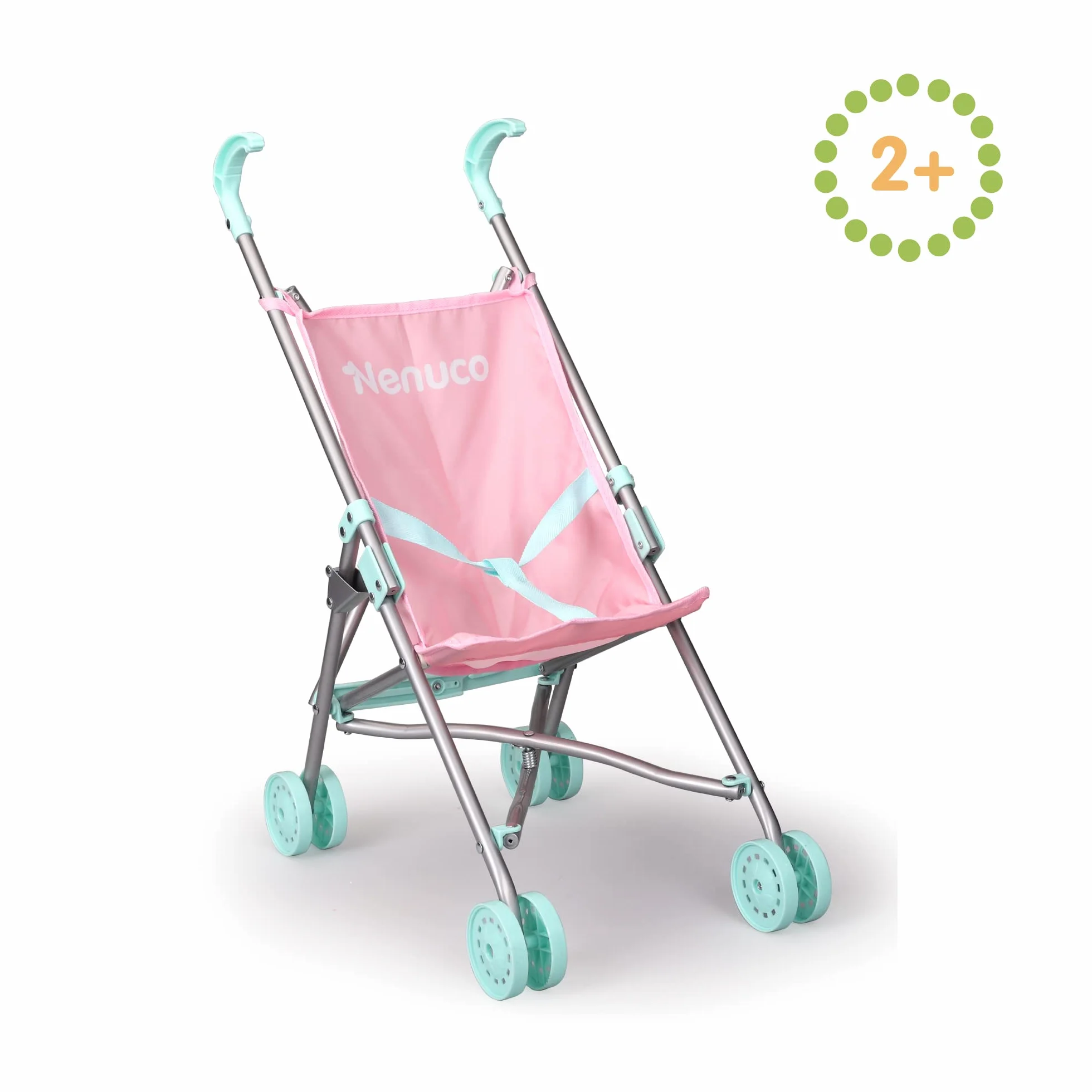 Nenuco - Passeggino, Passeggino Giocattolo Rosa e Blu Metallizzato, Pieghevole per Portare a spasso, Bambini e Bambine dai 3 Anni, Famosa (NFN31000)