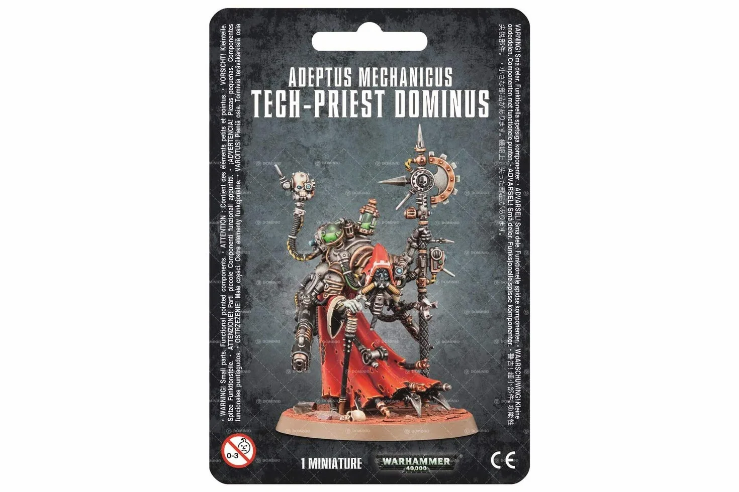 Games Workshop Warhammer 40000001 Adeptus Mechanicus Tech-Priest Dominus Action Figure, nero