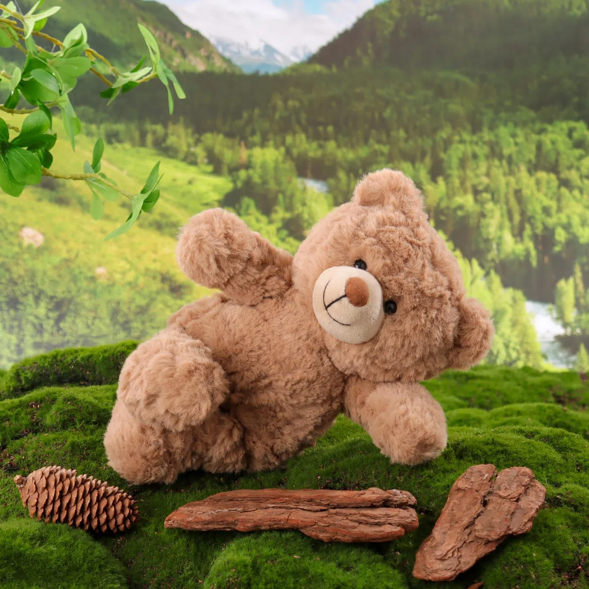Apricot Lamb Giocattoli Peluche Orso Bruno Peluche Morbido Peluche Perfetto per Ragazze Ragazzi Neonato (Orso Bruno, 23 cm)