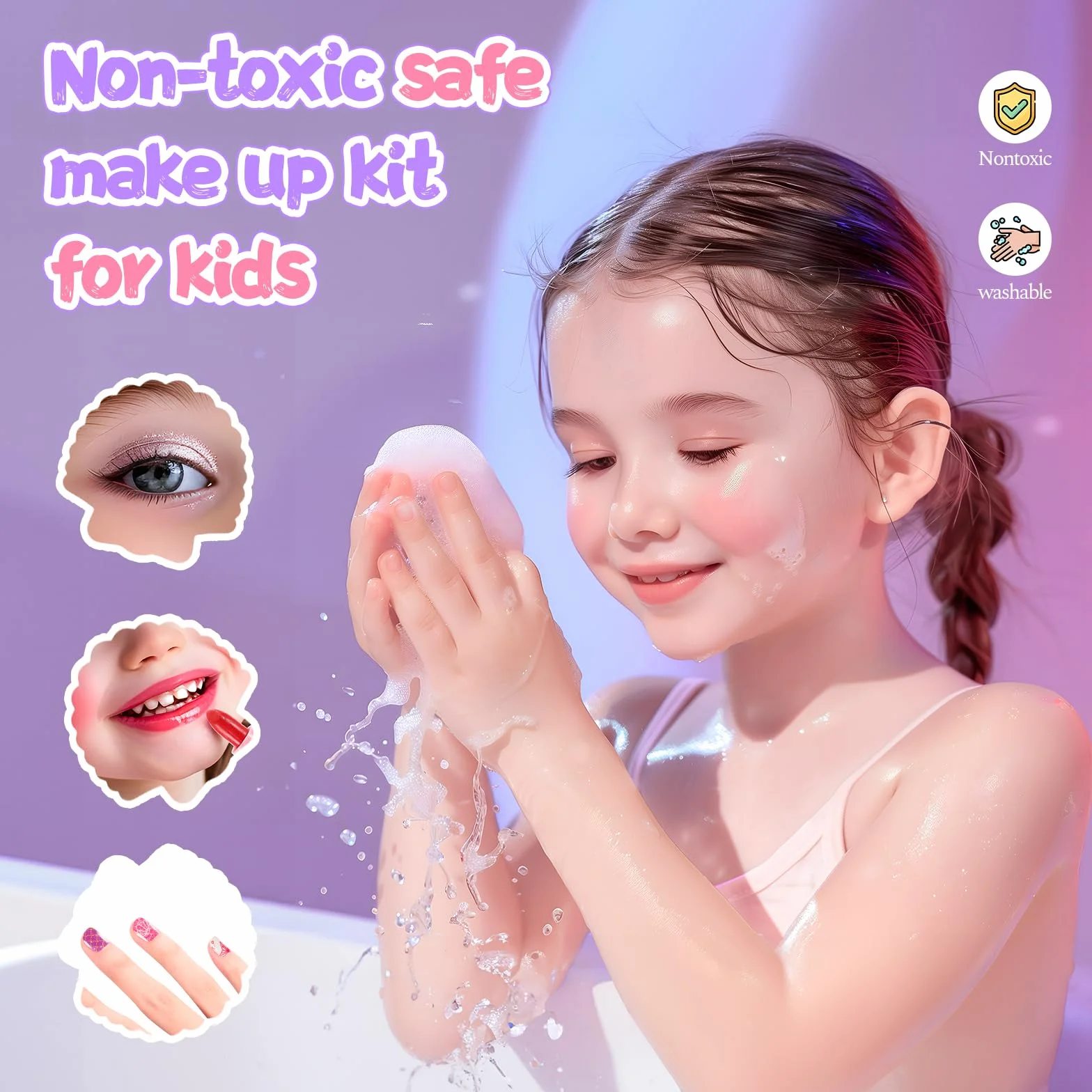 Trucchi Bambina 3 4 5 6 7 8 9 10 Anni, Regalo Bambini 5 6 7 8 Anni Trousse Valigetta Trucchi Bambina Giochi Bambino 5 6 7 8 Anni Sirena Smalti Bambini Compleanno Regalo Bimba 4-10 Anni Regali Natale