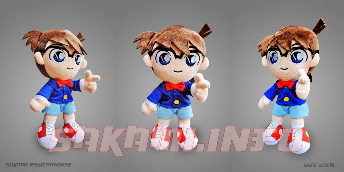 Detective CONAN - Conan Edogawa - Peluche Figurine (27cm) - Original & Licensed