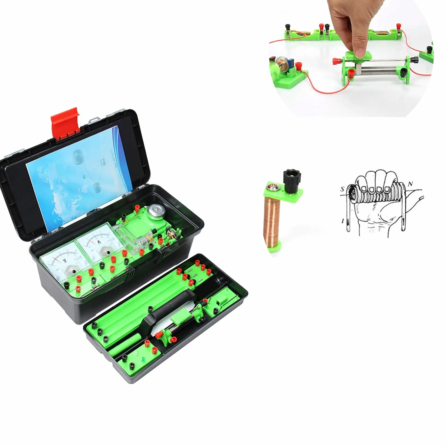 Attrezzatura per esperimenti in aula di fisica Kit per esperimenti elettromagnetici Kit per esperimenti di fisica