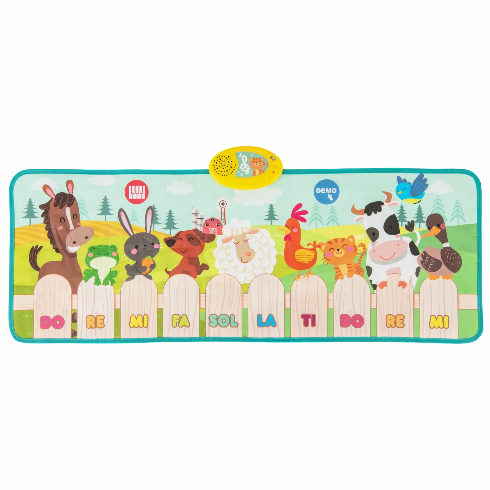 COSTWAY Tappeto Musicale, Tappetino per Pianoforte con 10 Animali, 10 Tasti e 10 Canzoni, Giochi Bambini 1 Anno, Regalo per Ragazzi