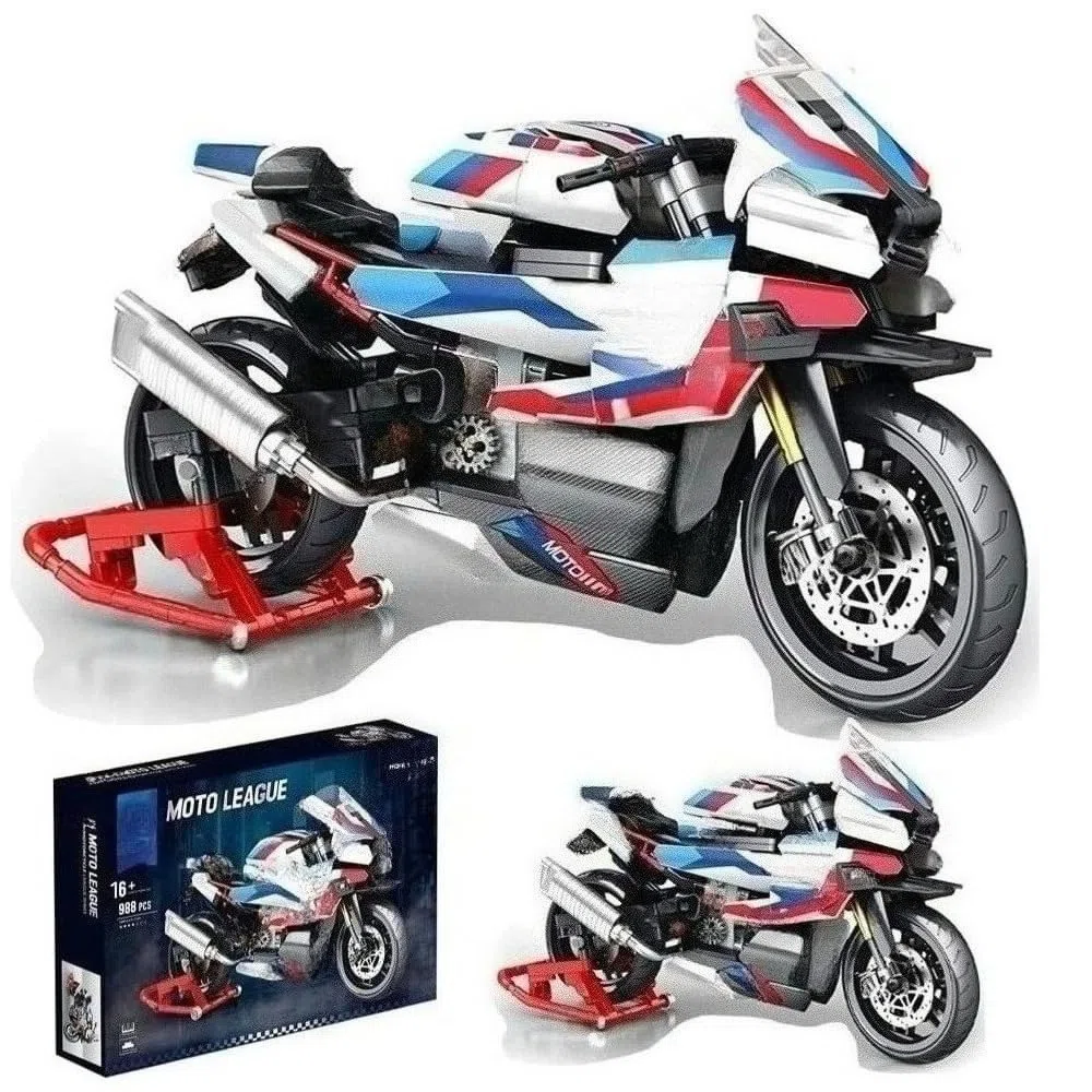 Tecnica di Costruzione per BMW M 1000RR, 988 Mattoncini per Modellini di Moto, Super Regalo per Adulti e Bambini (82005)