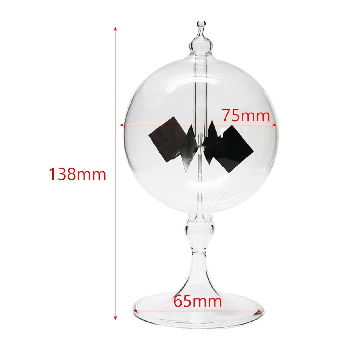 F Fityle Energia Solare Crookes Radiometro Educativo Vetro rotanti in Vetro per soggiorni Home Desk Party Gift Camere da Letto