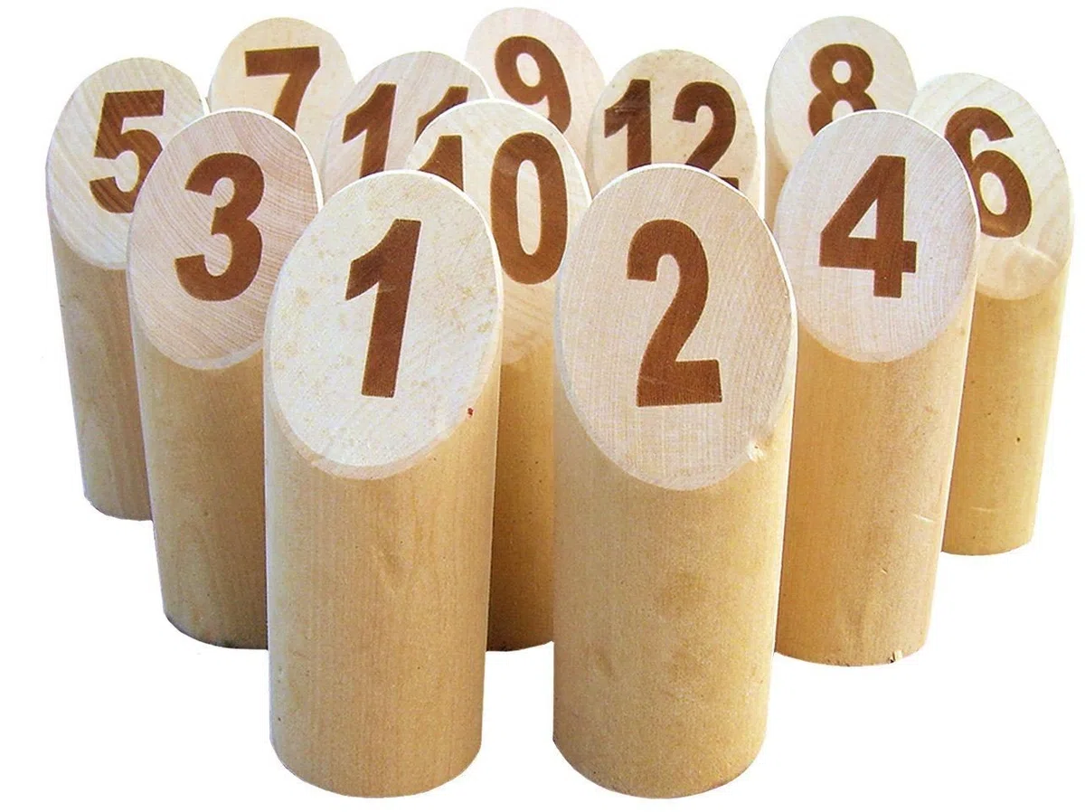 Tactic Games 52501 Mölkky - L'originale, gioco finlandese di lancio [Istruzioni in lingua tedesca]