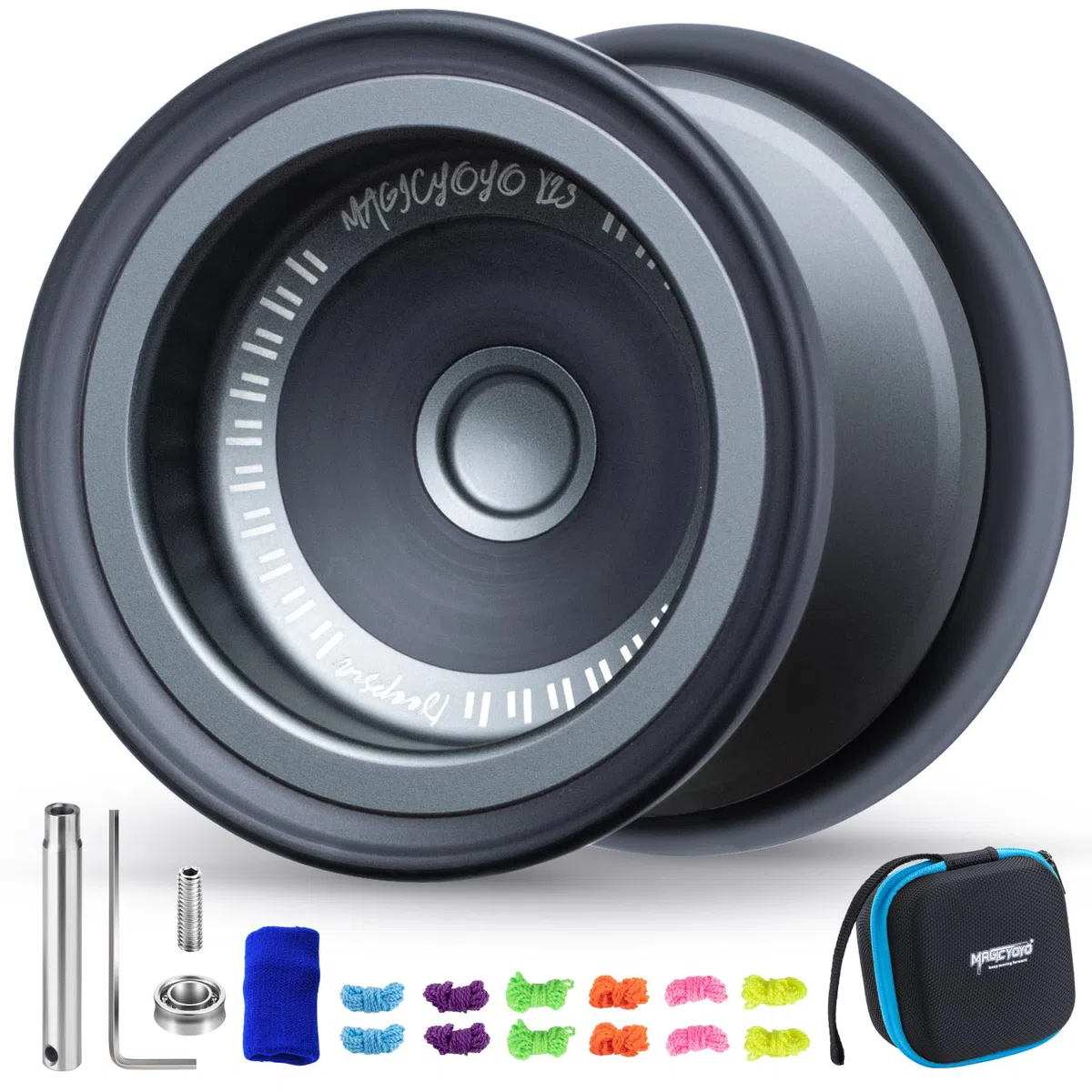 MAGICYOYO V13 Profi JoJo – Reattivo & Unresponsive Yoyo per bambini, principianti e avanzati, semplici trucchi per le dita, metallo durevole + PC Hybrid Design, con accessori JoJo