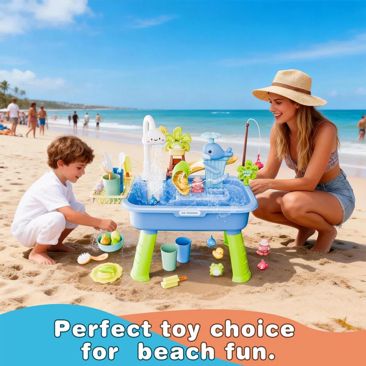 Tavolo D'acqua Per Bambini, Set Di Giochi Sabbia E Acqua, Divertenti Tavoli Da Gioco Acqua Lavandinos Con Acquas Corrente, Gambe Rimovibili Tavoli A-cqua Gioco Sensoriale Set, Per Bambini E Bambine